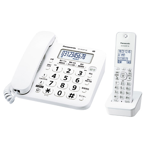 【パナソニック】デジタルコードレス電話機　子機１台　子機１台（ホワイト） １台/VE-GD27DL-W