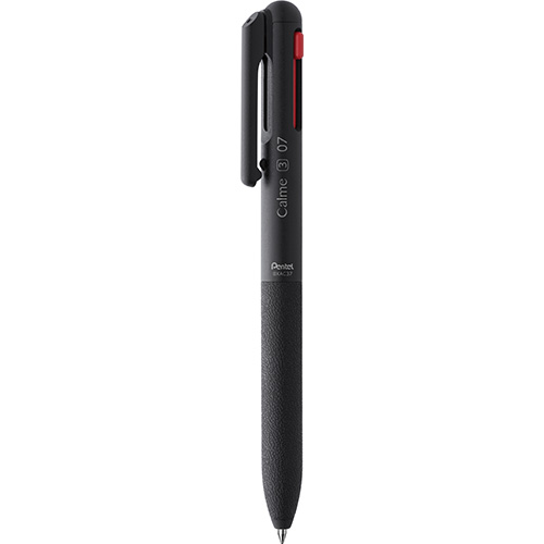 【ぺんてる】Calme　カルム　３色ボールペン　静音設計　油性ボールペン　０．７（黒・赤・青）（ブラック） １本/BXAC37A