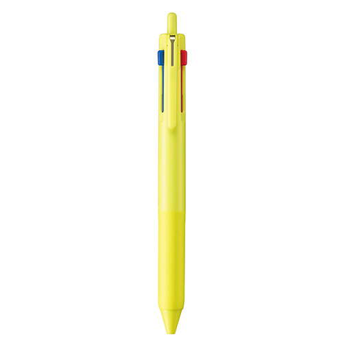 【三菱鉛筆】ジェットストリーム　３色ボールペン０．７（黒・赤・青）（レモンイエロー） １本/SXE350707.28