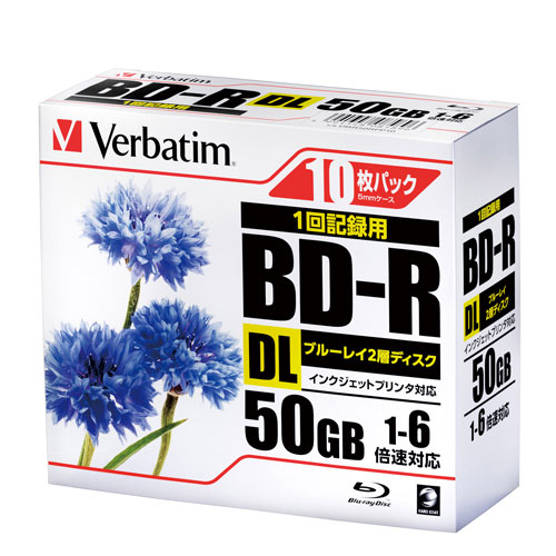 【バーベイタム】ＰＣ　ＤＡＴＡ・録画用　ＢＤ－Ｒ　ＤＬ　ＢＤ－Ｒ　ＤＬ　１－６倍速対応 １０枚/DBR50RPP10