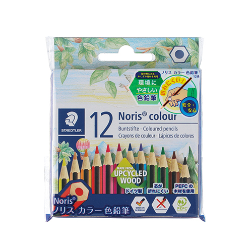 【ステッドラー】ノリス　カラー　色鉛筆　ハーフサイズ １セット/18501C12PB