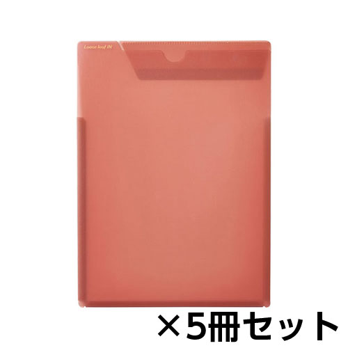 【キングジム】ルーズリーフイン　ケースタイプ　ルーズリーフ２０枚付　１セット（５冊） （ピンク）/433Tヒン