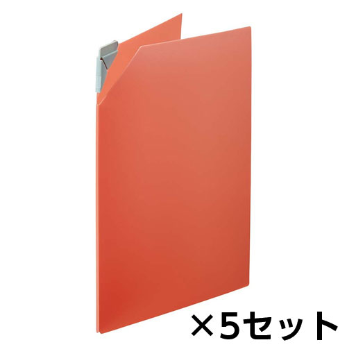 【キングジム】ナナメクリファイル　透明　５セット（オレンジ）/580Tオレ