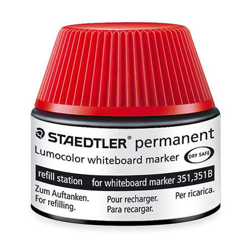 【ステッドラー】ルモカラー　ホワイトボードマーカー（補充インク）　３５１用（レッド）/488 51-2