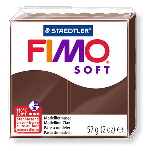 【ステッドラー】フィモ　ソフト　オーブン粘土（チョコレート） 1個/8020-75
