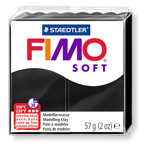 【ステッドラー】フィモ　ソフト　オーブン粘土（ブラック） 1個/8020-9