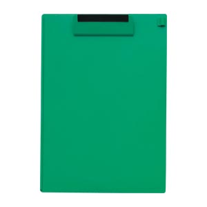 【オープン】クリップボード（プラスチッククリップ）　Ａ４判タテ型（緑） １枚/CB-200-GN