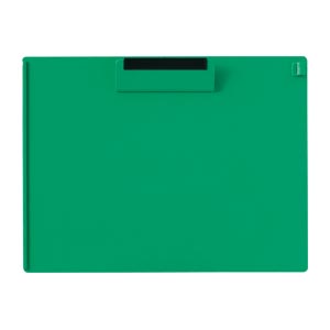 【オープン】クリップボード（プラスチッククリップ）　Ａ４判ヨコ型（緑） １枚/CB-201-GN