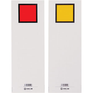 【キングジム】キングファイルＧ用　背見出し紙　Ａ４タテ型用（赤／黄） ２０枚/セ978Nアカ
