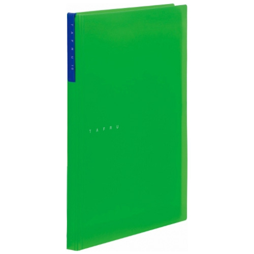 【キングジム】クリアーファイル　タフル（透明）　Ａ４判タテ型　１０ポケット（緑） １冊/8152THミト
