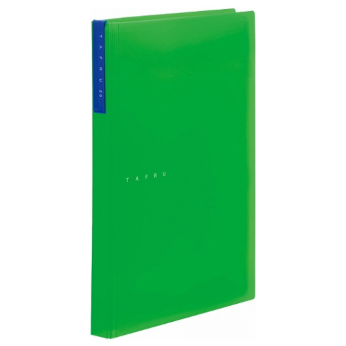 【キングジム】クリアーファイル　タフル（透明）　Ａ４判タテ型　２０ポケット（緑） １冊/8152Tミト