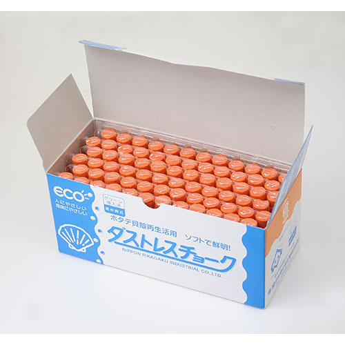 【日本理化学】ダストレスチョーク７２本入　橙（橙） １セット/DCC-72-RG