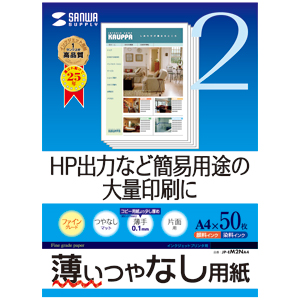 【サンワサプライ】インクジェットファイン用紙　Ａ４サイズ １冊/JP-EM2NA4