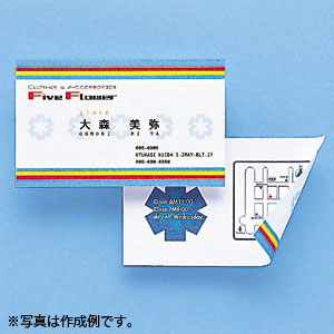 【サンワサプライ】マルチ名刺カード　シートサイズ：Ａ４（２１０×２９７ｍｍ）（白） １パック/JP-MCMT01