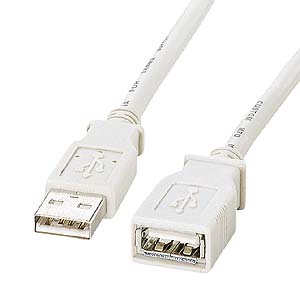 【サンワサプライ】ＵＳＢ延長ケーブル　１ｍ　1m １本/KB-USB-E1KL