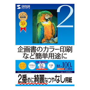 【サンワサプライ】インクジェットスーパーファイン用紙　B5 １００枚/JP-EM4NB5
