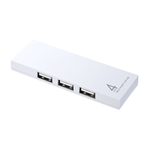 【サンワサプライ】磁石付スリム４ポートＵＳＢ２．０ハブ（ホワイト） １個/USB-HUM410W