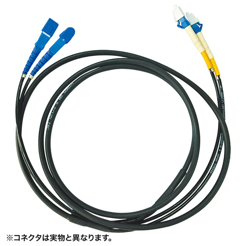 【サンワサプライ】タクティカル光ファイバケーブル　受注生産品　５ｍ（ブラック） １個/HKB-LCLCTA1-05