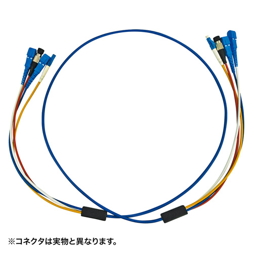 【サンワサプライ】ロバスト光ファイバケーブル　受注生産品　５ｍ（ブルー） １個/HKB-LCLCRB1-05