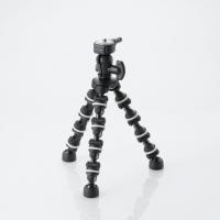 【エレコム】デジタルカメラスタンド“どこでも三脚”（ブラック×グレー） １台/DGT-015BK