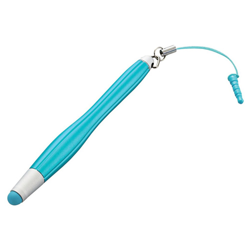 【エレコム】スマートフォン用タッチペン　大　低重心　ブルー（ブルー） １個/P-TPLM01BU