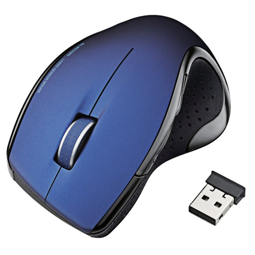 【エレコム】レーザーマウス　Ｍ－ＬＳ１１ＤＬシリーズ　無線　５ボタン（ブルー） １個/M-LS11DLBU