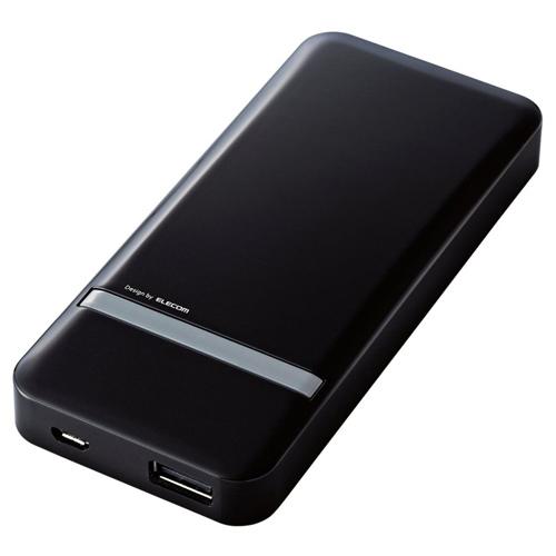 【エレコム】モバイルバッテリー　リチウムイオン電池　スマホ汎用　５０００ｍＡｈ　薄型　ブラック（ブラック） １個/DE-M01L-5020BK