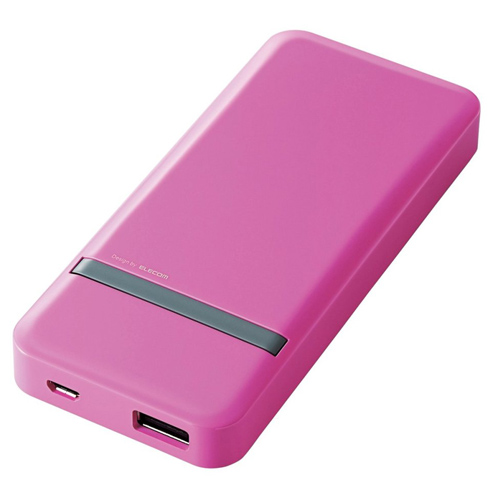 【エレコム】モバイルバッテリー　リチウムイオン電池　スマホ汎用　５０００ｍＡｈ　薄型　ピンク（ピンク） １個/DE-M01L-5020PN