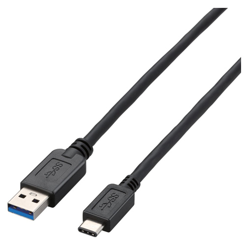 【エレコム】ＵＳＢ３．１ケーブル　Ａ－Ｃタイプ　ノーマル　２ｍ　ブラック（ブラック） １本/USB3-AC20BK