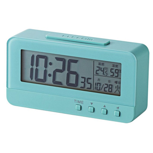 デジタル目覚し時計　コンパクトサイズ　温湿度計　　・・・