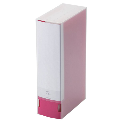【エレコム】ＣＤ／ＤＶＤ／Ｂｌｕ－ｒａｙ対応ファイルケース　７２枚収納　ピンク（ピンク） １個/CCD-FB72PN