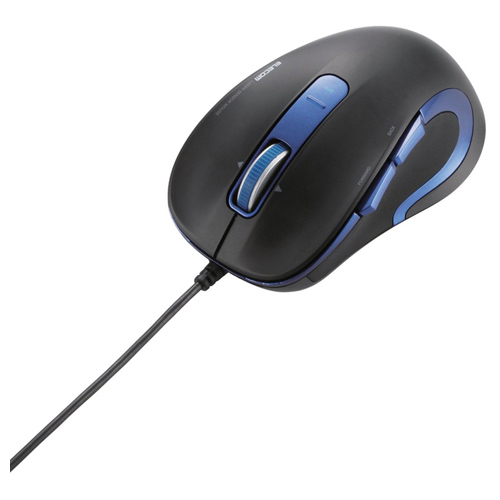 【エレコム】レーザーマウス　Ｍ－ＬＳ１３ＵＬシリーズ　有線　５ボタン　ブルー（ブルー） １個/M-LS13ULBU