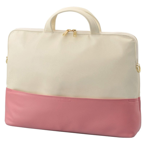 【エレコム】キャリングバッグ　ｂｅｔｓｕｍｏ　３Ｗａｙ　１５．６インチ対応　ピンクオフホワイト（ピンク×オフホワイト） １個/BM-FB03PN
