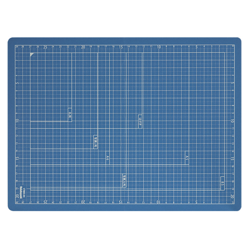 【ナカバヤシ】折りたたみカッティングマット　Ａ４（ブルー） １枚/CTMO-A4
