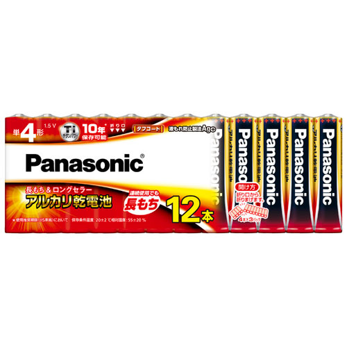 【パナソニック】パナソニックアルカリ乾電池　単４　１２個 １本/LR03XJ/12SW