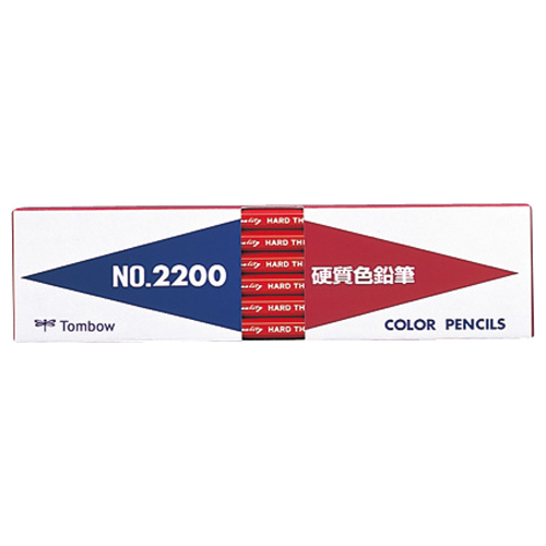 【トンボ鉛筆】硬質色鉛筆　あか １ダース/2200-25