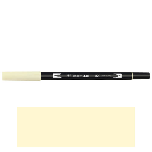【トンボ鉛筆】ＡＢＴ　デュアルブラッシュペン　水彩　マーカー　カラーペン　ツインタイプ　DUALBRUSH　単色（ピーチ） １本/AB-T020