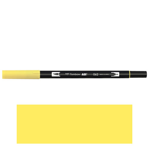【トンボ鉛筆】ＡＢＴ　デュアルブラッシュペン　水彩　マーカー　カラーペン　ツインタイプ　DUALBRUSH　単色（ペールイエロー） １本/AB-T062