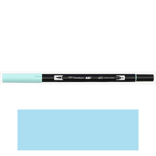 【トンボ鉛筆】ＡＢＴ　デュアルブラッシュペン　水彩　マーカー　カラーペン　ツインタイプ　DUALBRUSH　単色（スカイブルー） １本/AB-T451