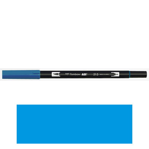 【トンボ鉛筆】ＡＢＴ　デュアルブラッシュペン　水彩　マーカー　カラーペン　ツインタイプ　DUALBRUSH　単色（ライトブルー） １本/AB-T515