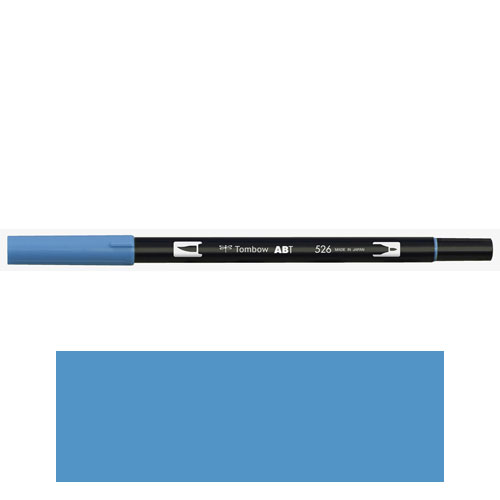 【トンボ鉛筆】ＡＢＴ　デュアルブラッシュペン　水彩　マーカー　カラーペン　ツインタイプ　DUALBRUSH　単色（トゥルーブルー） １本/AB-T526