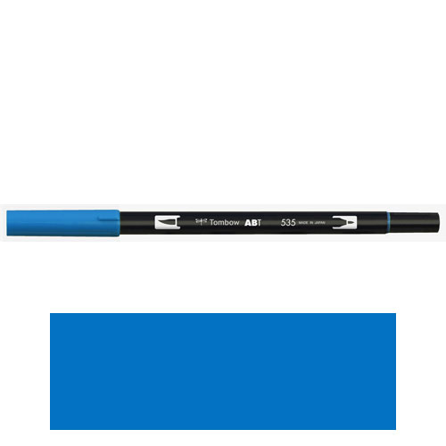 【トンボ鉛筆】ＡＢＴ　デュアルブラッシュペン　水彩　マーカー　カラーペン　ツインタイプ　DUALBRUSH　単色（コバルトブルー） １本/AB-T535