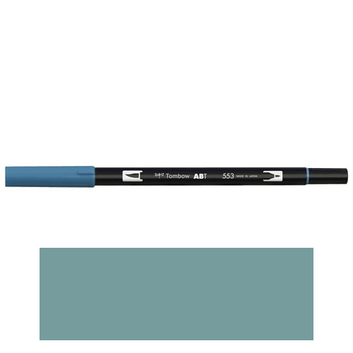 【トンボ鉛筆】ＡＢＴ　デュアルブラッシュペン　水彩　マーカー　カラーペン　ツインタイプ　DUALBRUSH　単色（ミストパープル） １本/AB-T553