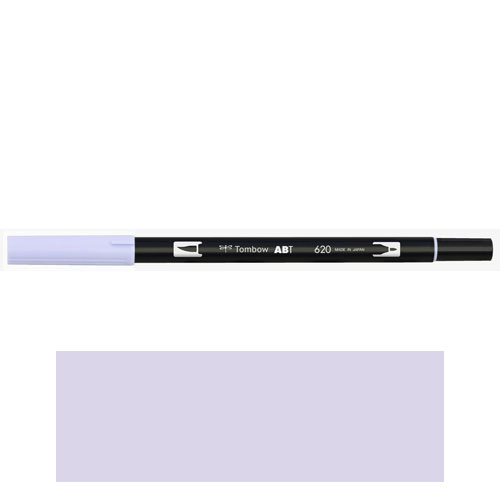 【トンボ鉛筆】ＡＢＴ　デュアルブラッシュペン　水彩　マーカー　カラーペン　ツインタイプ　DUALBRUSH　単色（ライラック） １本/AB-T620