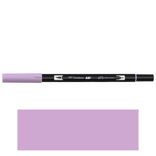 【トンボ鉛筆】ＡＢＴ　デュアルブラッシュペン　水彩　マーカー　カラーペン　ツインタイプ　DUALBRUSH　単色（オーキッド） １本/AB-T673