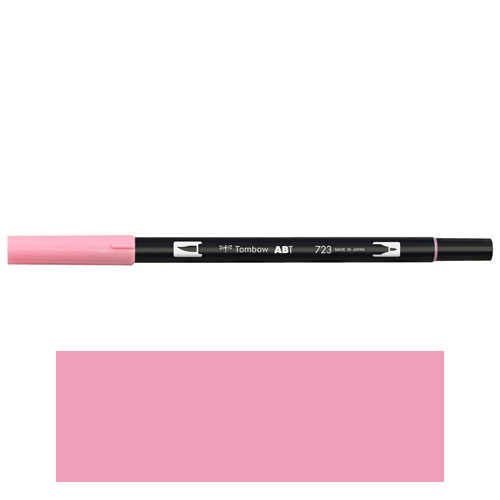 【トンボ鉛筆】ＡＢＴ　デュアルブラッシュペン　水彩　マーカー　カラーペン　ツインタイプ　DUALBRUSH　単色（ピンク） １本/AB-T723