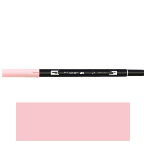 【トンボ鉛筆】ＡＢＴ　デュアルブラッシュペン　水彩　マーカー　カラーペン　ツインタイプ　DUALBRUSH　単色（カーネーション） １本/AB-T761