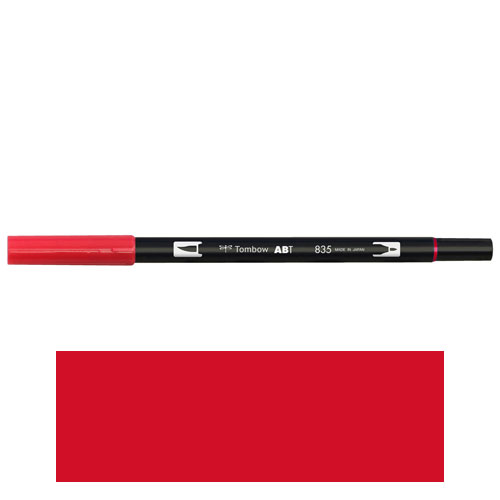 【トンボ鉛筆】ＡＢＴ　デュアルブラッシュペン　水彩　マーカー　カラーペン　ツインタイプ　DUALBRUSH　単色（パーシモン） １本/AB-T835