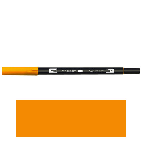【トンボ鉛筆】ＡＢＴ　デュアルブラッシュペン　水彩　マーカー　カラーペン　ツインタイプ　DUALBRUSH　単色（ゴールドオーカー） １本/AB-T946