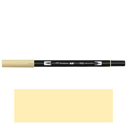 【トンボ鉛筆】ＡＢＴ　デュアルブラッシュペン　水彩　マーカー　カラーペン　ツインタイプ　DUALBRUSH　単色（ライトサンド） １本/AB-T990